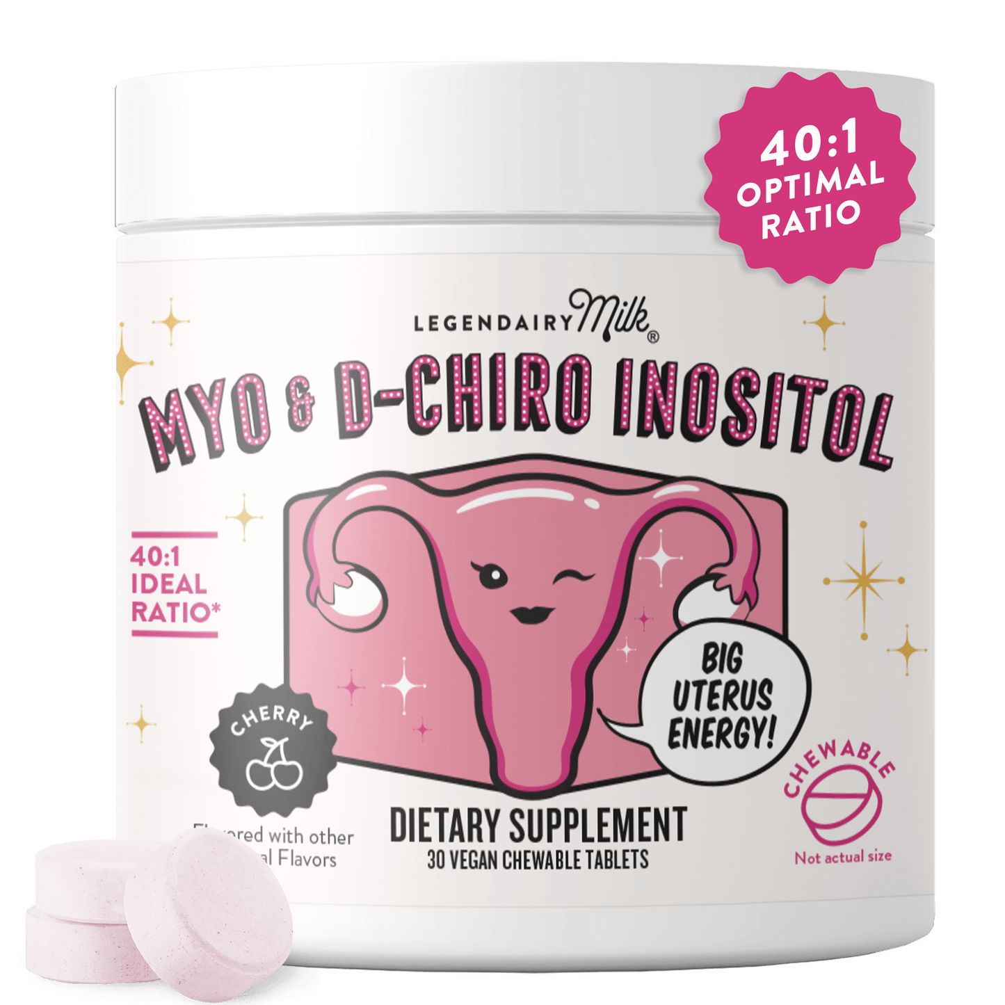 Myo & D - Chiro Inositol Chewable Tablets - Legendairy Milk