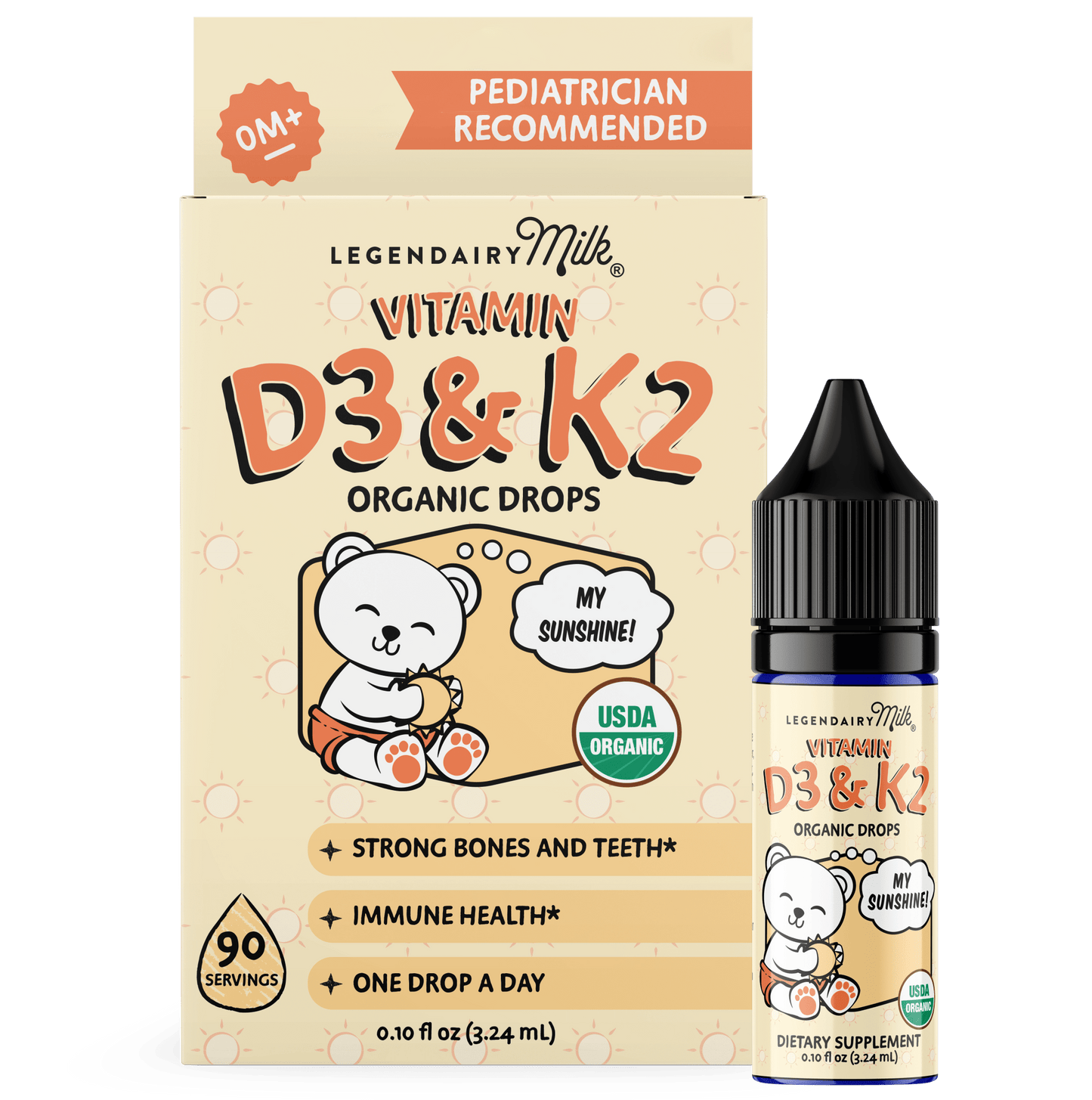 Organic Baby and Toddler D3&K2 Drops - Legendairy Milk