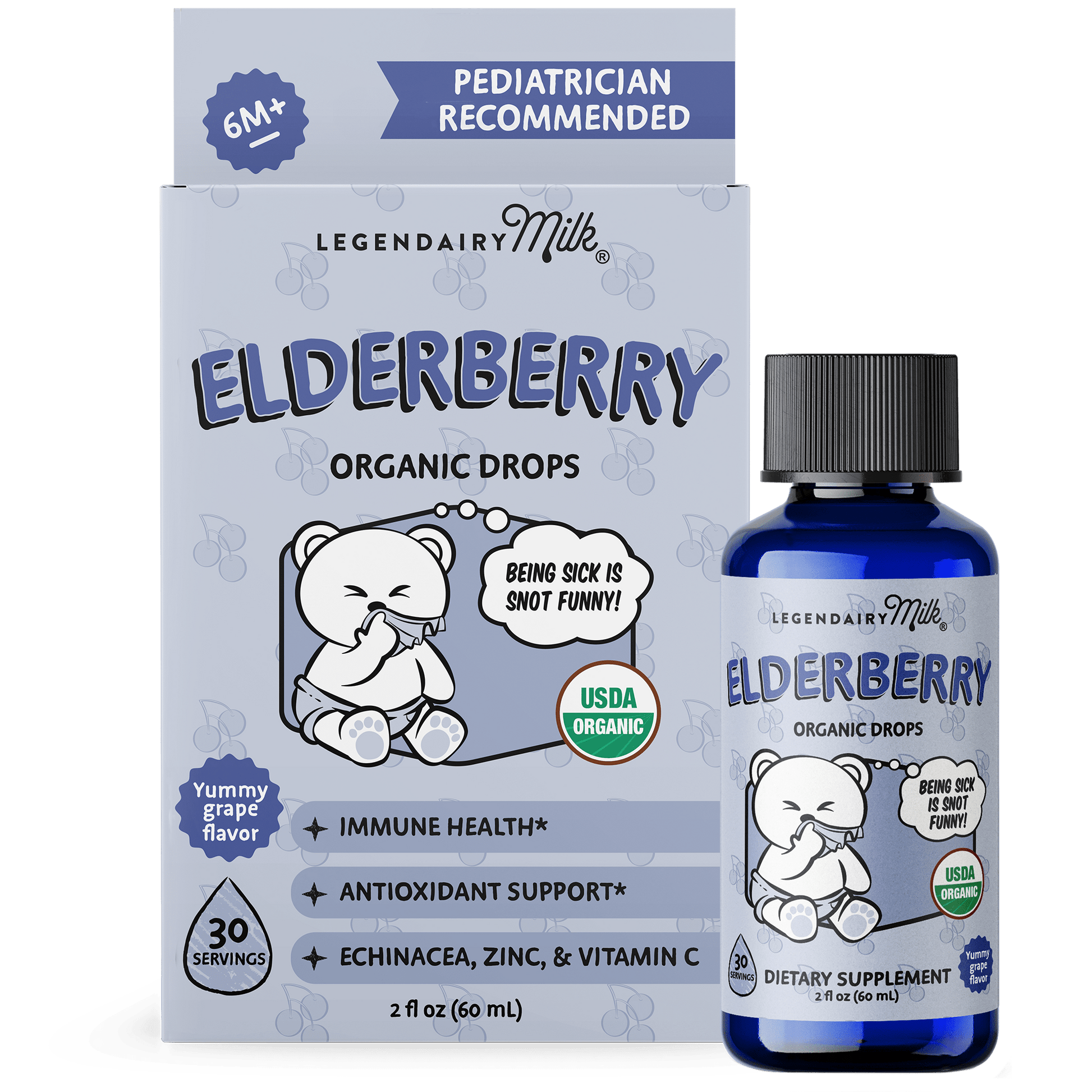 Organic Baby and Toddler Elderberry Drops - Legendairy Milk