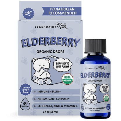 Organic Baby and Toddler Elderberry Drops - Legendairy Milk