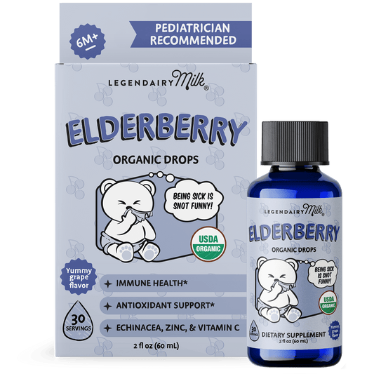 Organic Baby and Toddler Elderberry Drops - Legendairy Milk