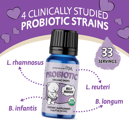 Organic Baby and Toddler Probiotic Drops - Legendairy Milk