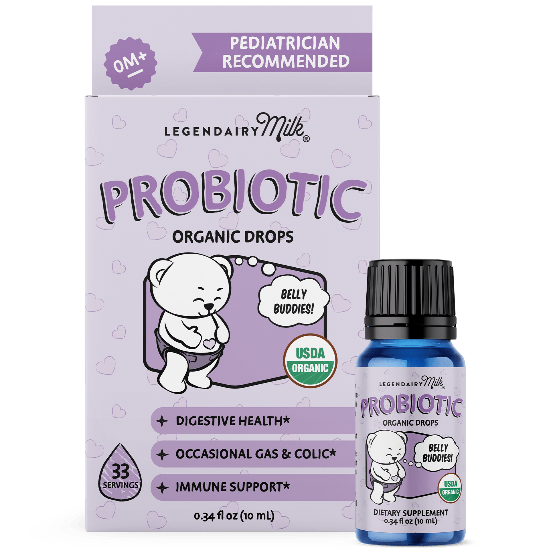 Organic Baby and Toddler Probiotic Drops - Legendairy Milk