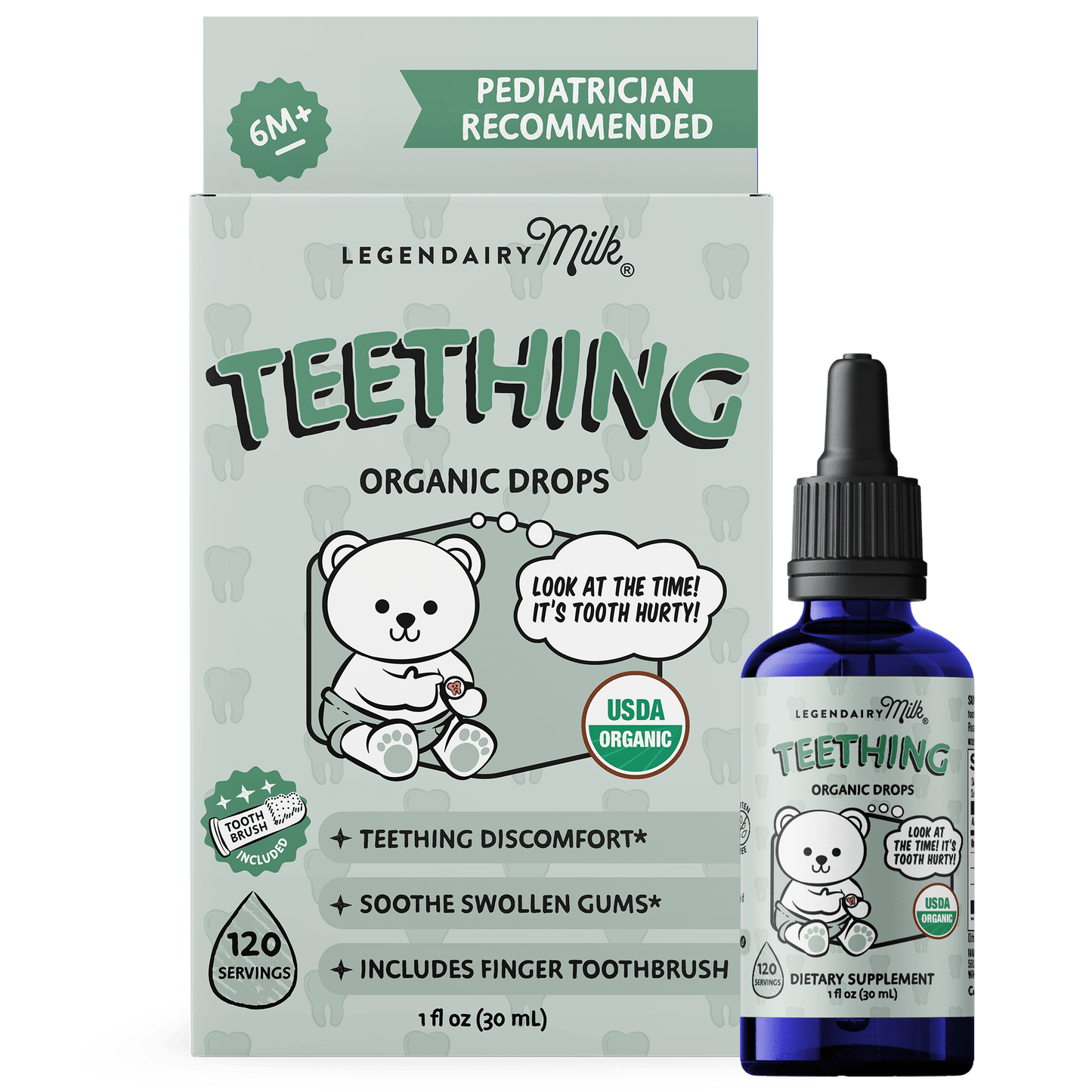 Organic Baby Teething Drops - Legendairy Milk