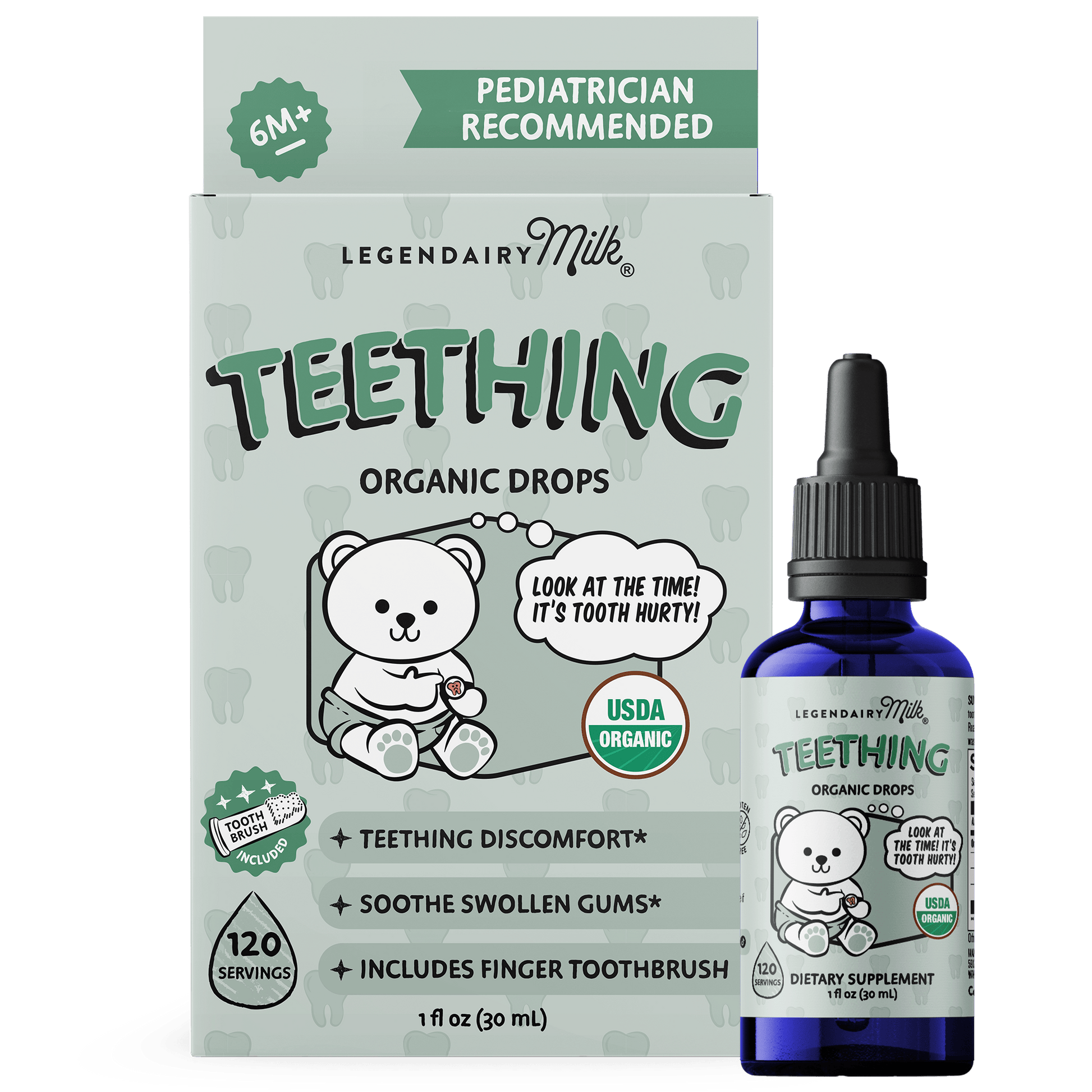 Organic Baby Teething Drops - Legendairy Milk