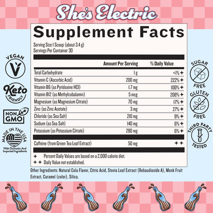 She’s Electric™ Cola Energy Drink Powder - Legendairy Milk